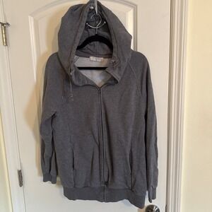 Women's Gray Giordano Full Zip Hoodie Sz Medium Athletic
